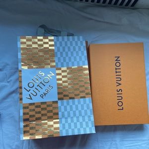 Louis Vuitton empty box and shopping bag
